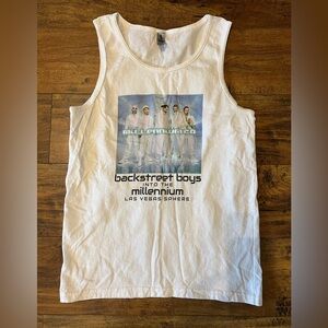 Backstreet Boys White Tour Tank Size Small